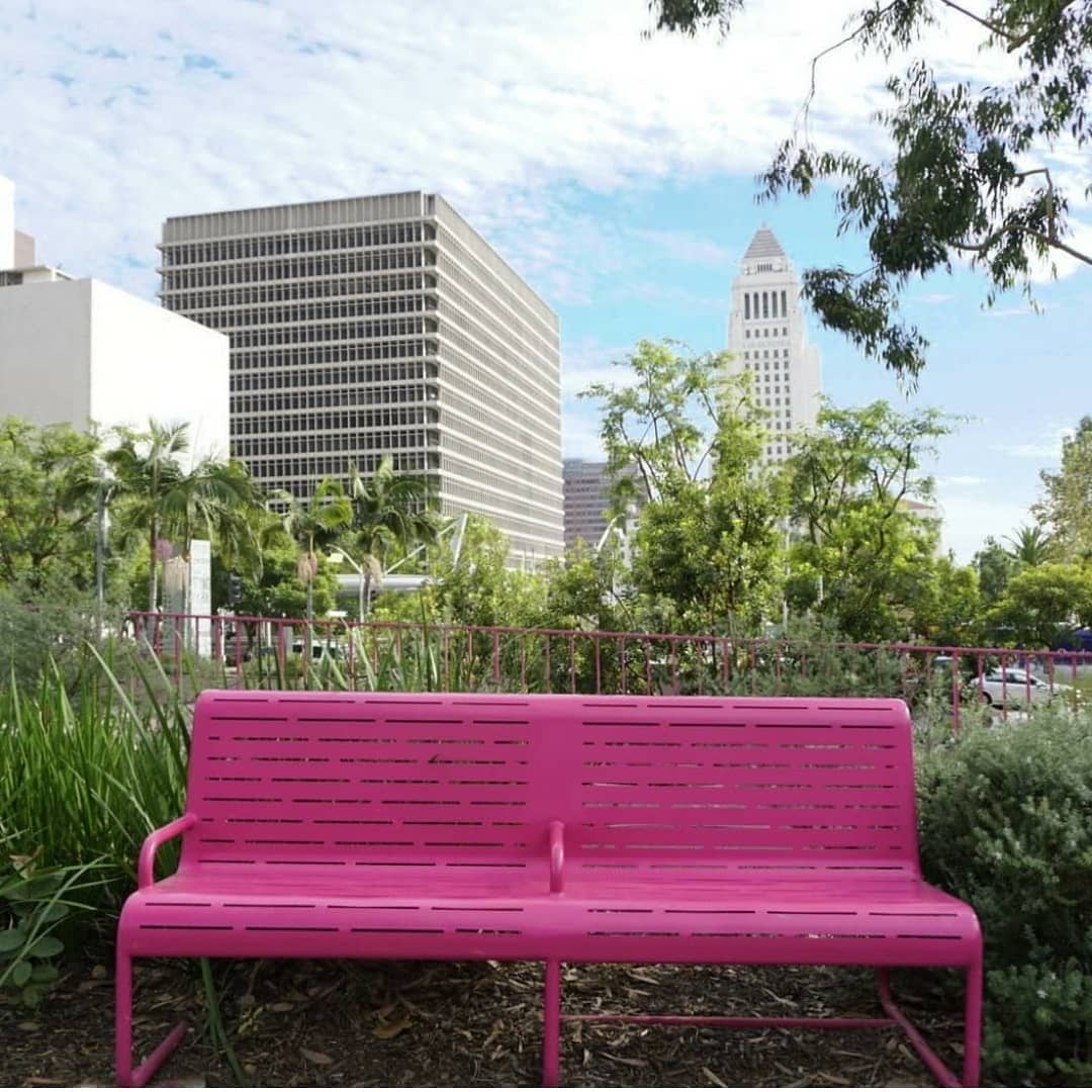 Grand Park pink bench